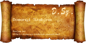 Domonyi Szabina névjegykártya