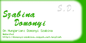 szabina domonyi business card